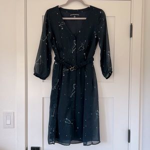 Brooklyn Industries zodiac constellation midi dress sz small
